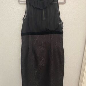 NWT Black Embellished Cut Out Halter Midi Dress